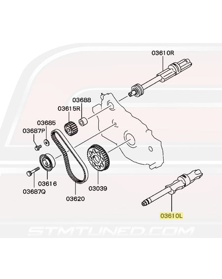 Mitsubishi OEM Balance Shaft (LH) for Evo 1-8 and 1G/2G DSM (MN137238)