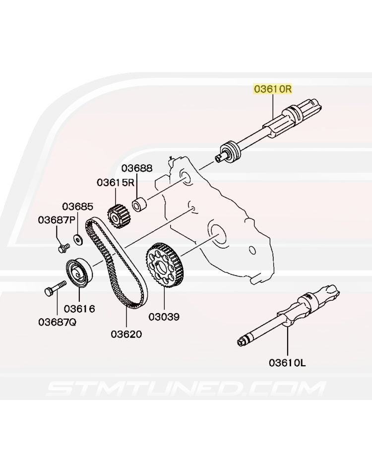 RH Evo 9 Balance Shaft Diagram