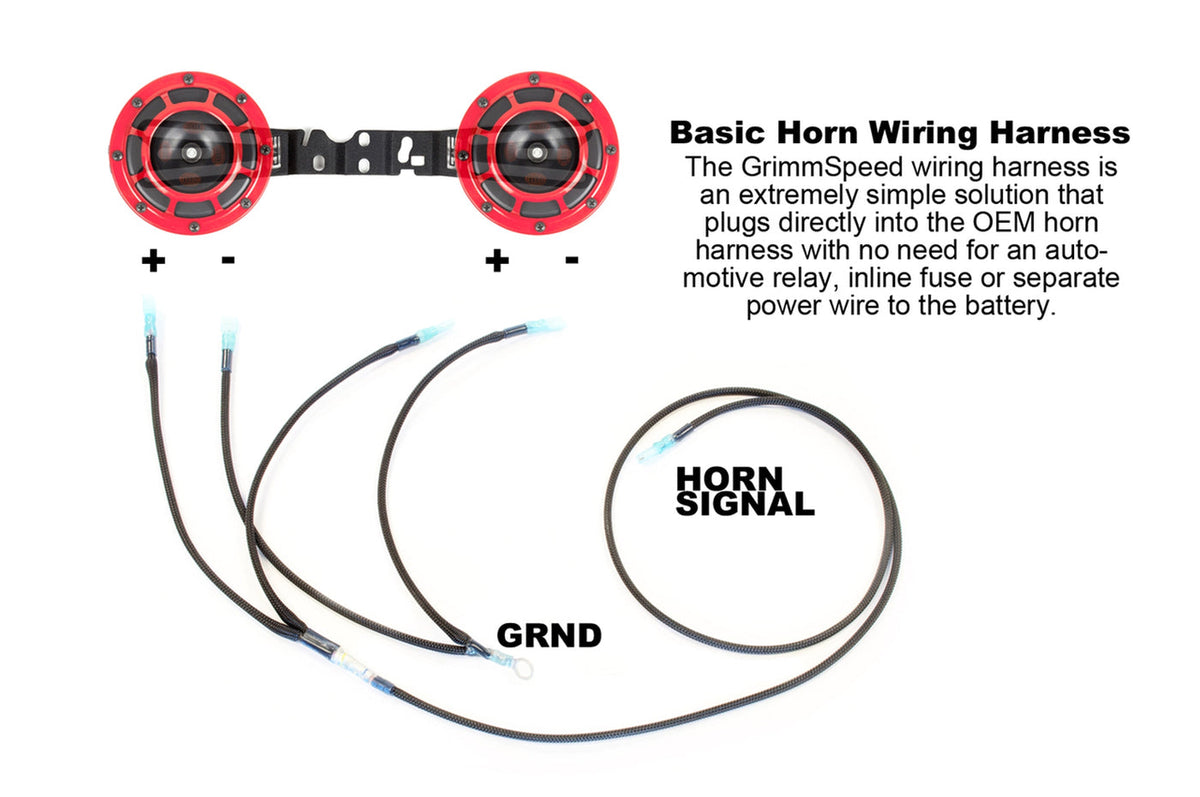 GrimmSpeed Hella Horns Wiring Harness for 02-14 WRX/STi (040005)
