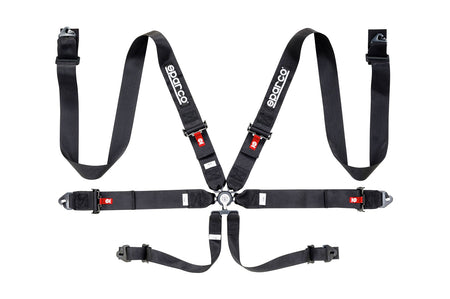 Sparco Competition Harness 6 Point 3" Steel Black 04818RACNR