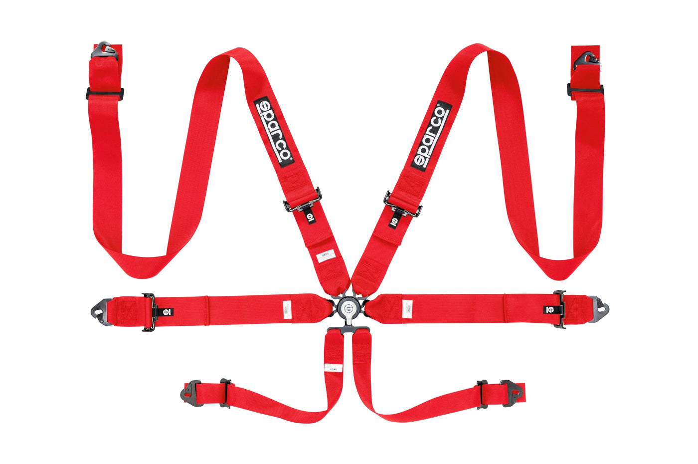 Sparco Competition Harness 6 Point 3" Steel Red 04818RACRS