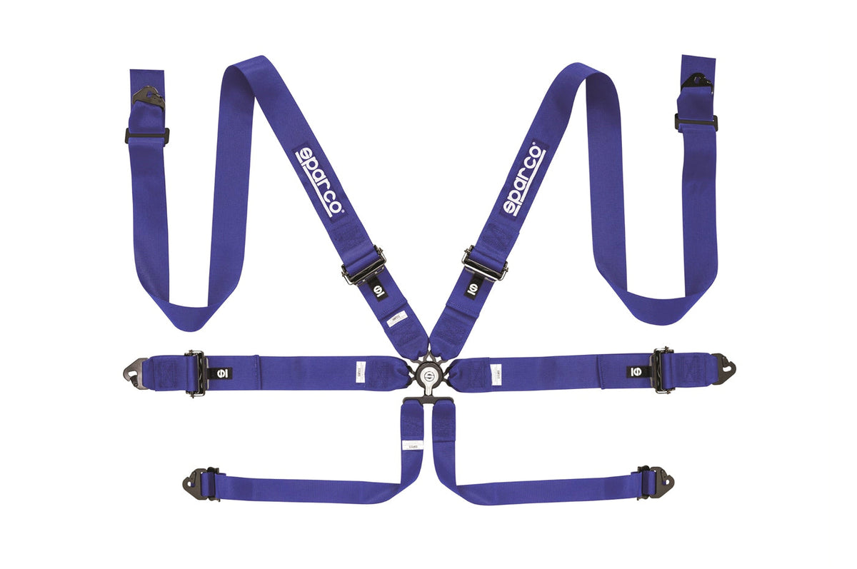 Sparco Competition Harness 6 Point 3" Aluminum Blue 04818RALAZ