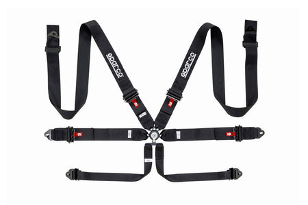 Sparco Competition Harness 6 Point 3" Aluminum Black 04818RALNR