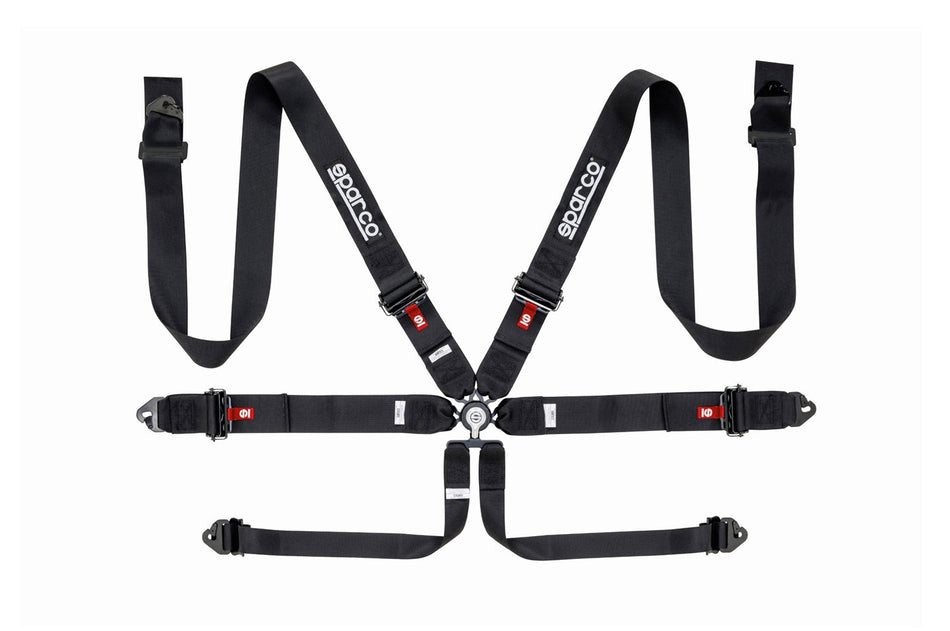 Sparco Competition Harness 6 Point 3" Aluminum Black 04818RALNR