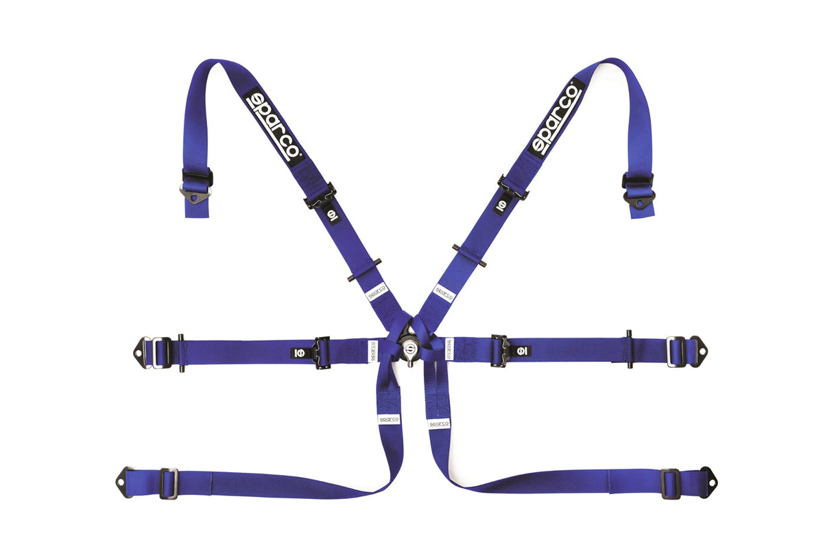 Sparco Competition Harness 6 Point 2" Formula Blue 04819H2AZ