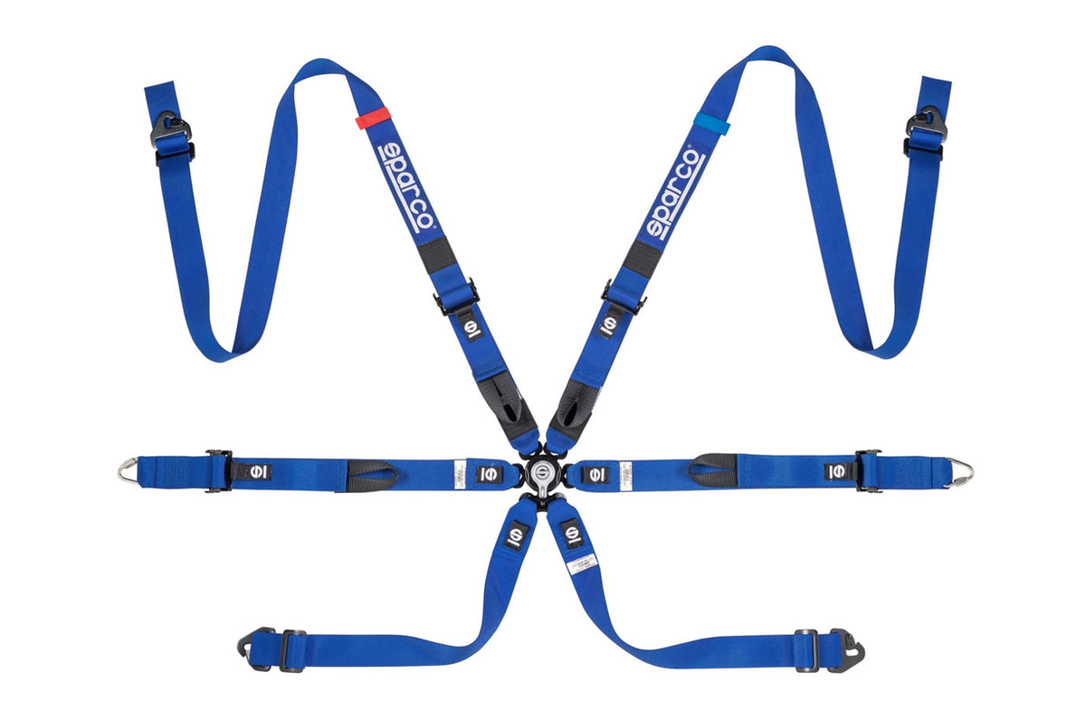 Sparco Competition Harness 6 Point 2" Prime H-7 Blue 04821HMAZ
