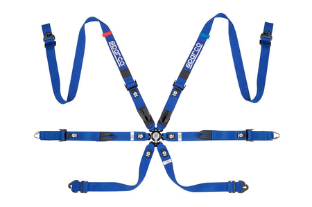 Sparco Competition Harness 6 Point 2" Prime H-7 Blue 04821HMAZ