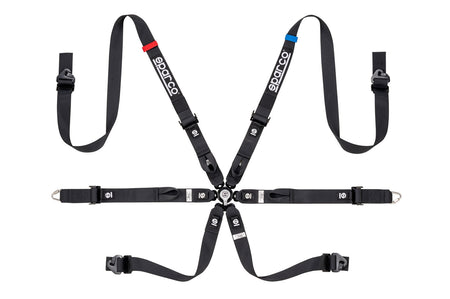 Sparco Competition Harness 6 Point 2" Prime H-7 Black 04821HMNR