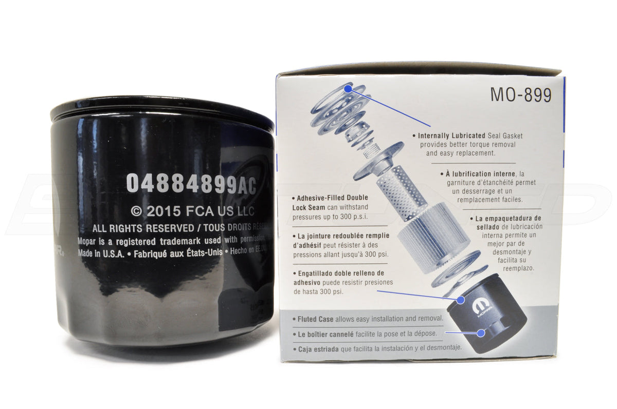 Mopar 899 Oil Filter for Hellcat Viper Trackhawk (04884899AC)