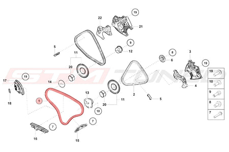 OEM Audi Timing Chain Center for 17+ R8 Huracan (06E109465BH)
