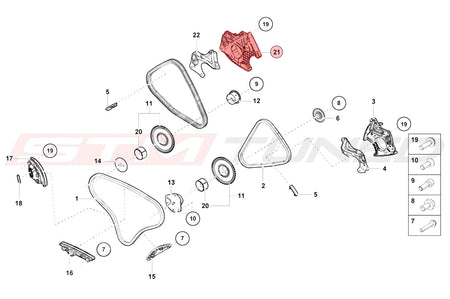 OEM Audi Timing Chain Tensioner Upper LH for 17+ R8 Huracan (079109218AB)
