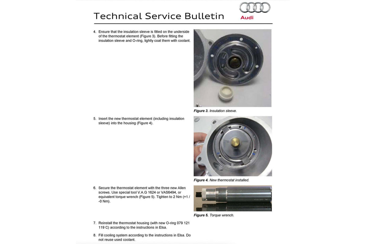 Audi OEM Coolant Thermostat for V10 R8 Huracan (079198121)