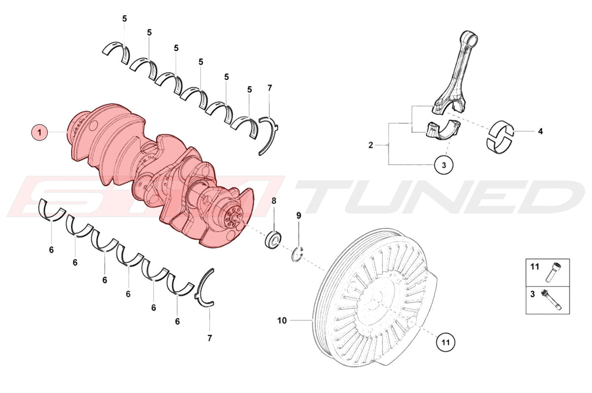 OEM Audi Crankshaft for R8/Huracan (07L105101BC)