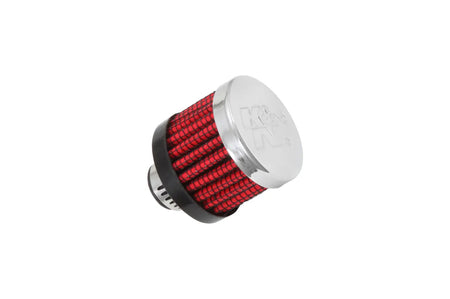 K&N Breather (62-2470) 5/16" Rubber Flange / Red Filter / Chrome Top