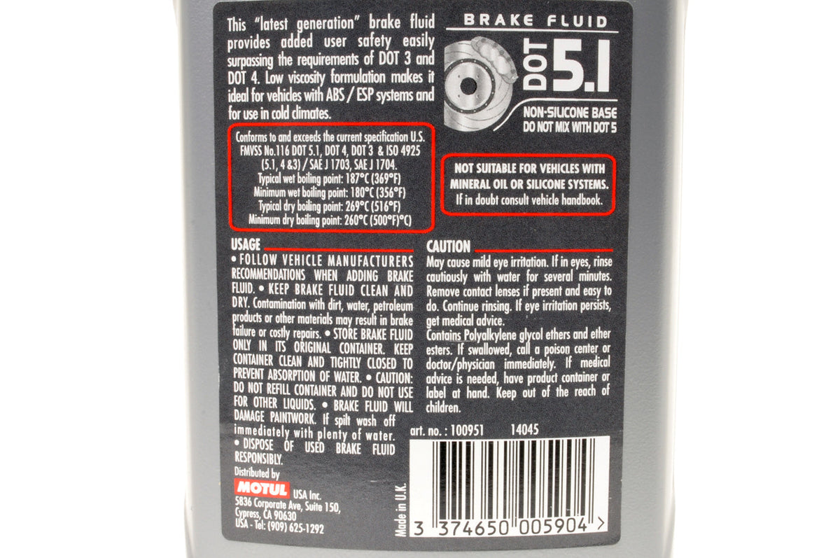 MOTUL DOT 5.1 Brake Fluid (100951)