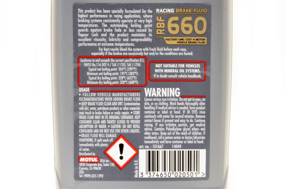 MOTUL RBF 660 Factory Line Racing Brake Fluid (101667)