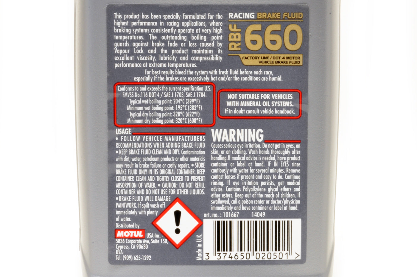 MOTUL RBF 660 Factory Line Racing Brake Fluid (101667)