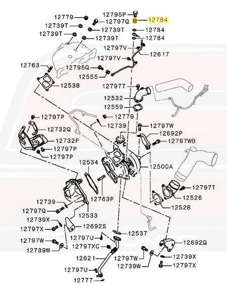 OEM Evo X 12mm Turbo Oil Feed Twin Copper Gasket (1028A052)