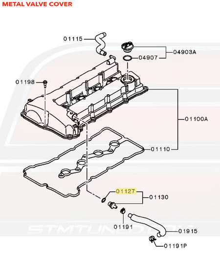 1035A419 Evo X Metal Valve Cover Diagram