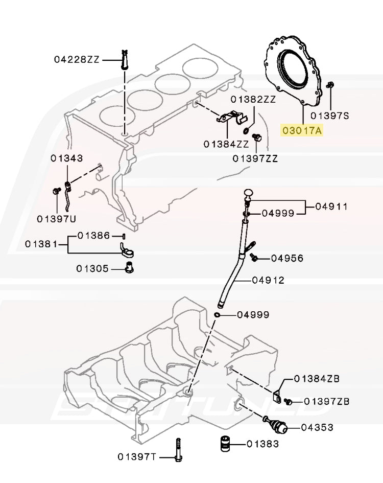 Mitsubishi OEM Rear Main Seal for Evo X (1052A824)
