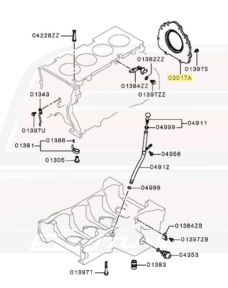 Mitsubishi OEM Rear Main Seal for Evo X (1052A824)