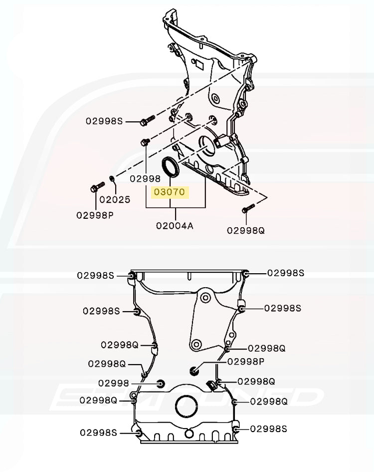 Mitsubishi OEM Front Cover Oil Seal for Evo X (1052B433)
