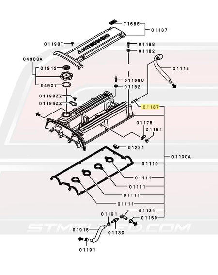 Mitsubishi OEM Valve Cover Nipple for Evo 7/8/9 (1057A029)