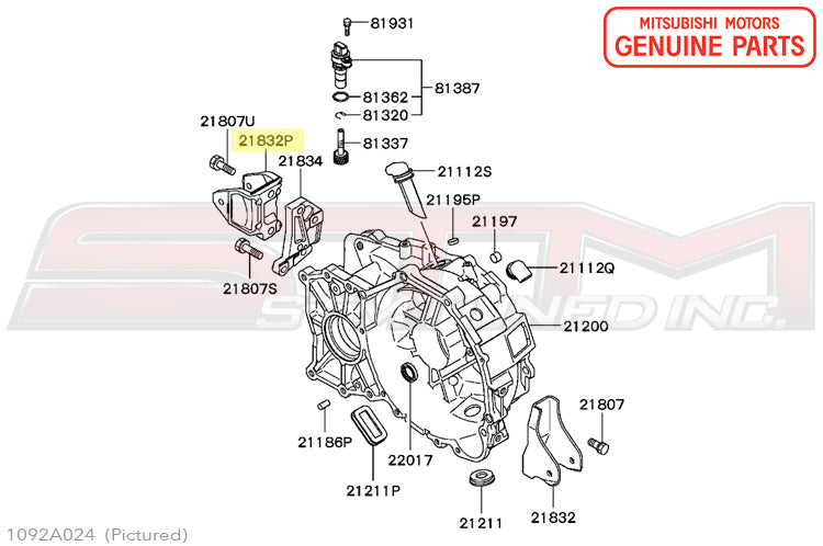 1092A024 Mitsubishi Engine Mount - Evo 8/9 (Rear Transmission)