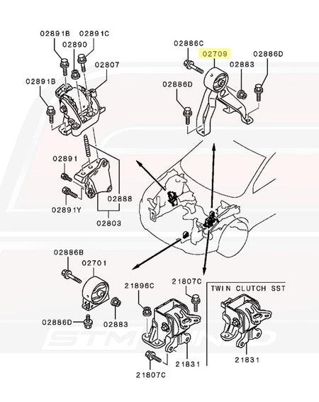 1092A067 Evo X engine Mounts