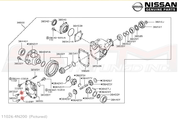 11026-4N200 Nissan Plug Gasket (Rear Diff Fill) (Front Diff Drain) - R35 GTR