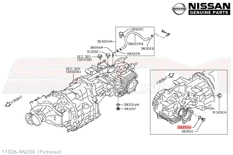 11026-4N200 Nissan Plug Gasket (Rear Diff Fill) (Front Diff Drain) - R35 GTR