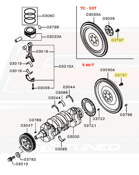 Mitsubishi OEM Flywheel Bolt for Evo X (1120A062)