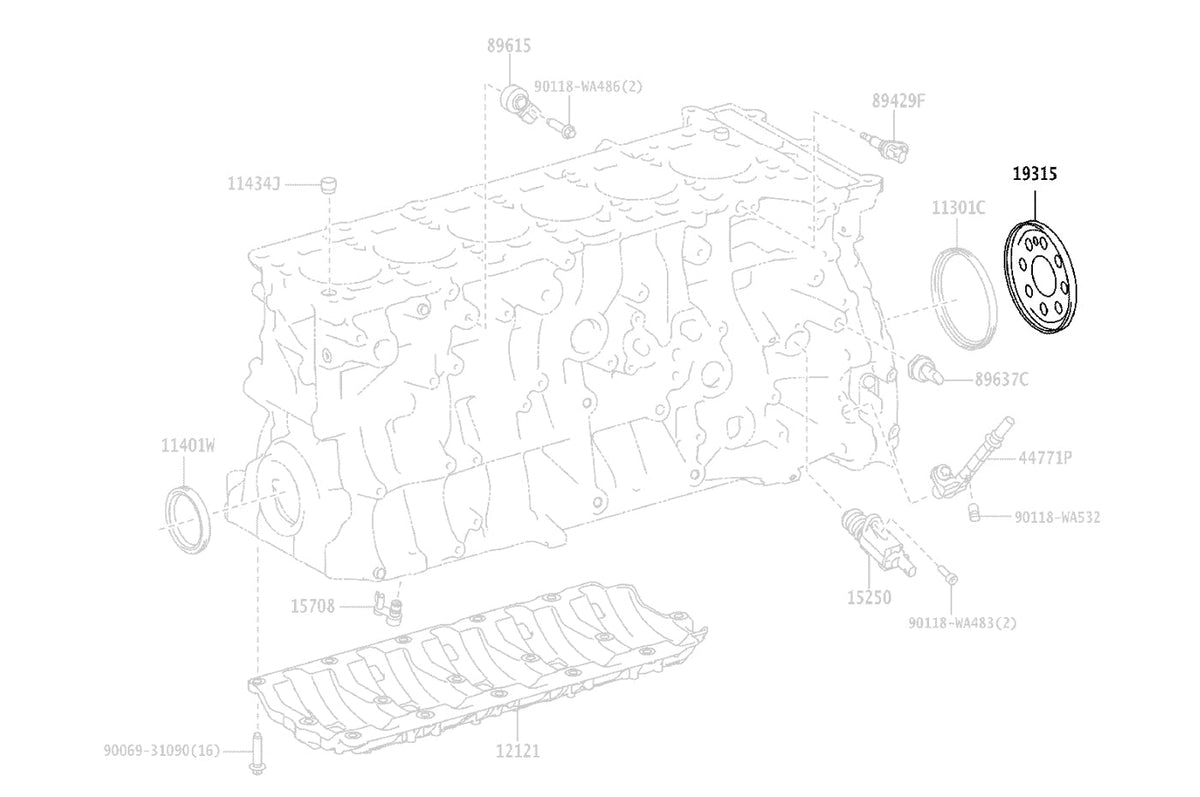 Toyota OEM Crank Angle Sensor Plate for 2020 Supra (11381WA011)