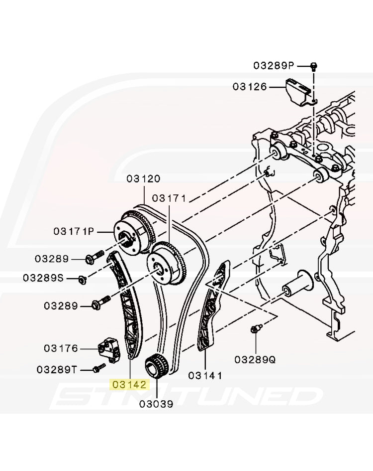 Mitsubishi OEM Timing Chain Guide Tension Side for Evo X (1141A004)