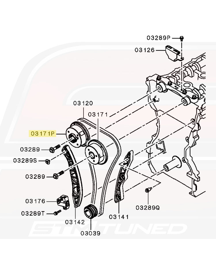 Mitsubishi OEM Exhaust Cam Gear for Evo X (1147A015 / 03171P)