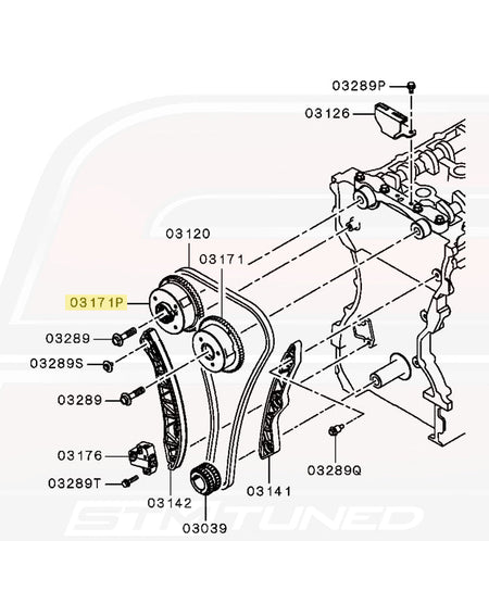 Mitsubishi OEM Exhaust Cam Gear for Evo X (1147A015 / 03171P)