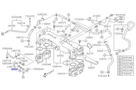 Subaru OEM PCV Valve for 04+ WRX/STi (11810AA040)