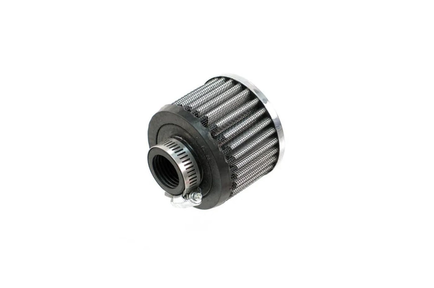 K&N Breather (62-1420) 1" ID Rubber Flange / Grey Filter / Chrome Top