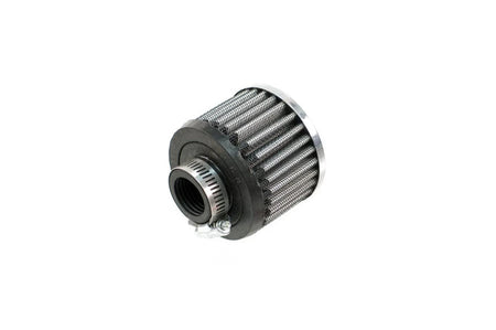 K&N Breather (62-1420) 1" ID Rubber Flange / Grey Filter / Chrome Top
