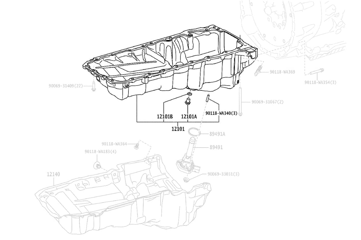 Toyota OEM Engine Oil Pan for 2020 Supra (12101WAA02)