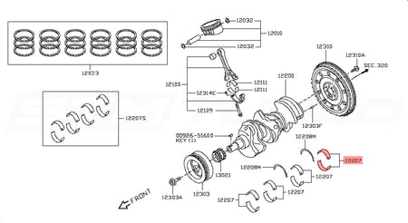 Nissan OEM Crankshaft Bearing for R35 GTR
