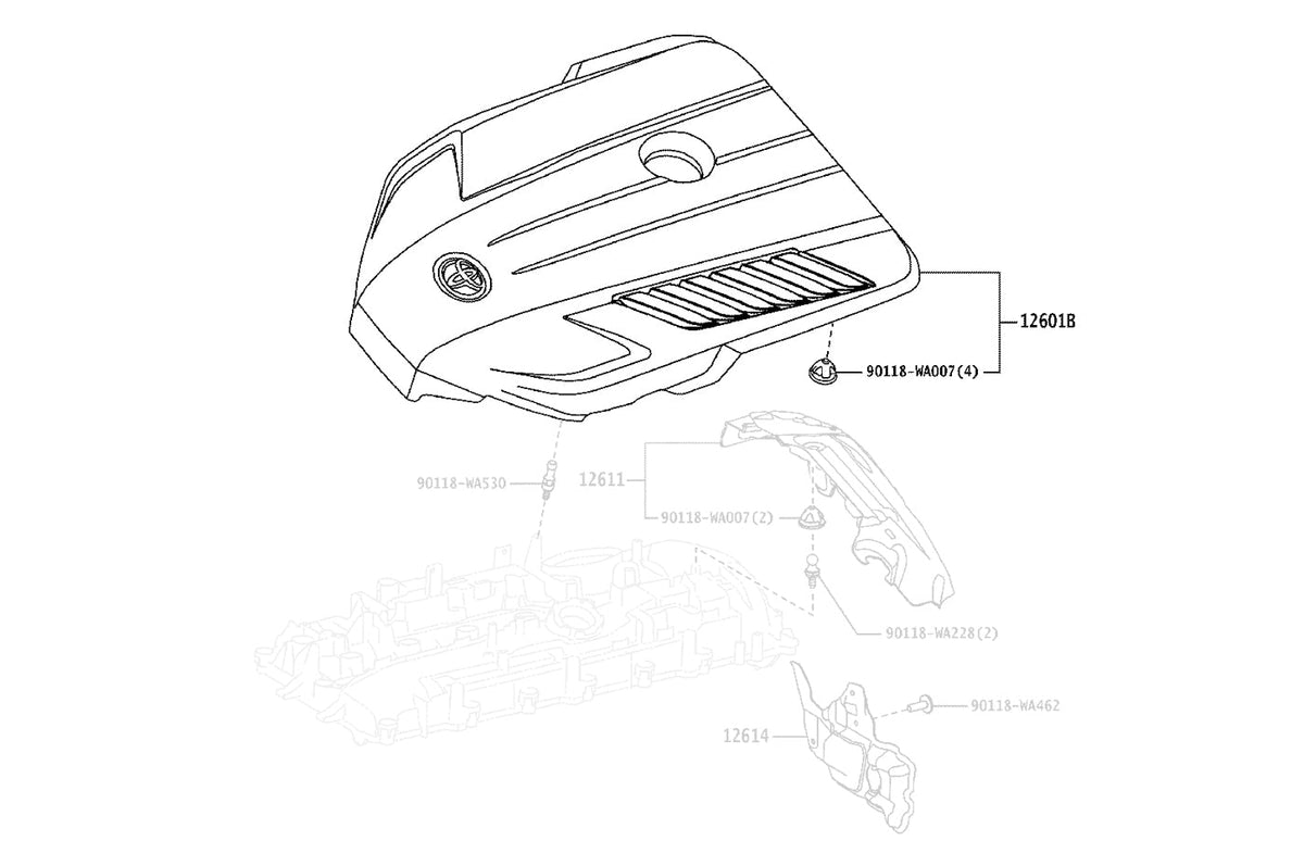 Toyota OEM Engine Cover for 2020 Supra (12601WAA02)