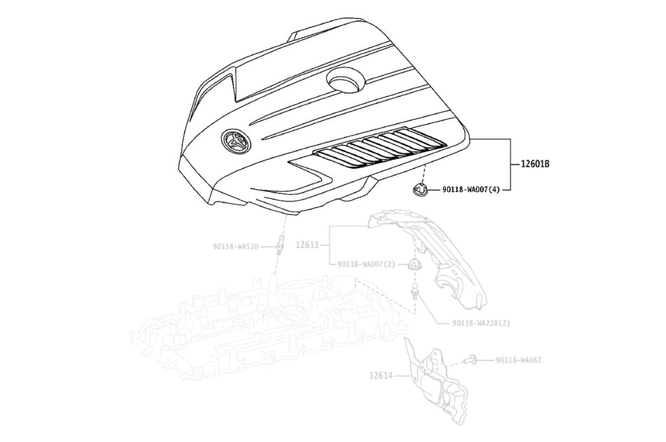 Toyota OEM Engine Cover for 2020 Supra (12601WAA02)