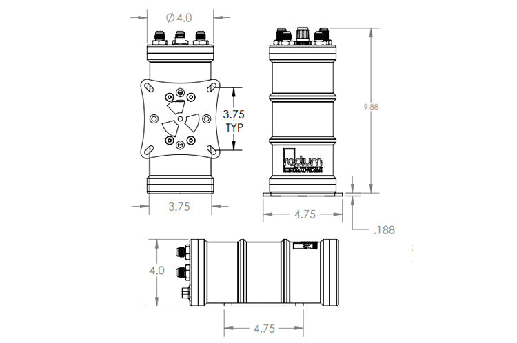 Radium FST Mounting Bracket (Wall/Floor Standard Mount) (13-0054)