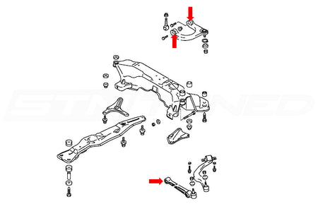Prothane Front Control Arm Bushings Black for 2G DSM (13-201-BL)