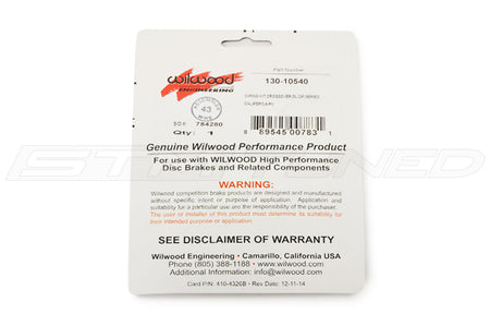 Wilwood Caliper Crossover O-Ring Kit (130-10540)