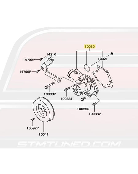Mitsubishi OEM Water Pump for Evo 8 (1300A067)