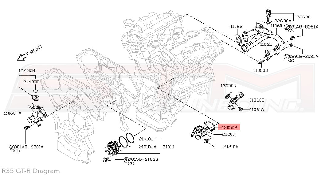13050-31U00 Nissan Thermostat Gasket - GTR/350Z/370Z
