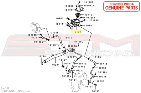 1305A043 Mitsubishi Thermostat Housing - Evo 8