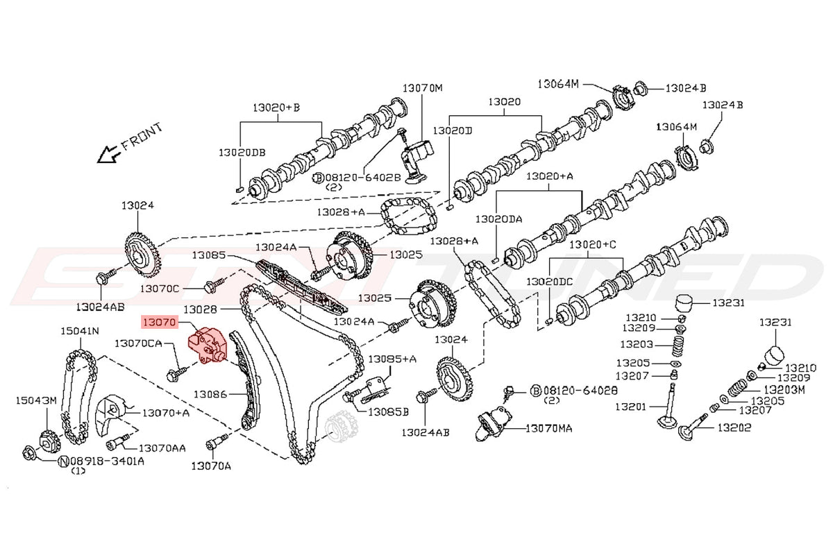 Nissan OEM R35 GTR Timing Chain Main Tensioner (13070-EY00A)